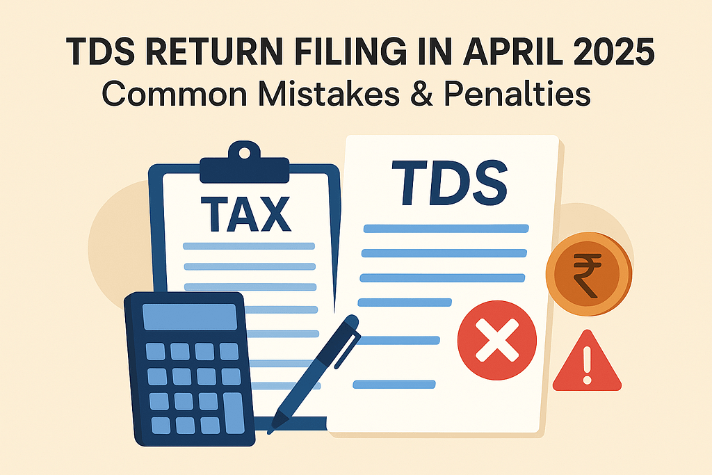 TDS Return Filing April 2025 Mistakes and Penalties Infographic